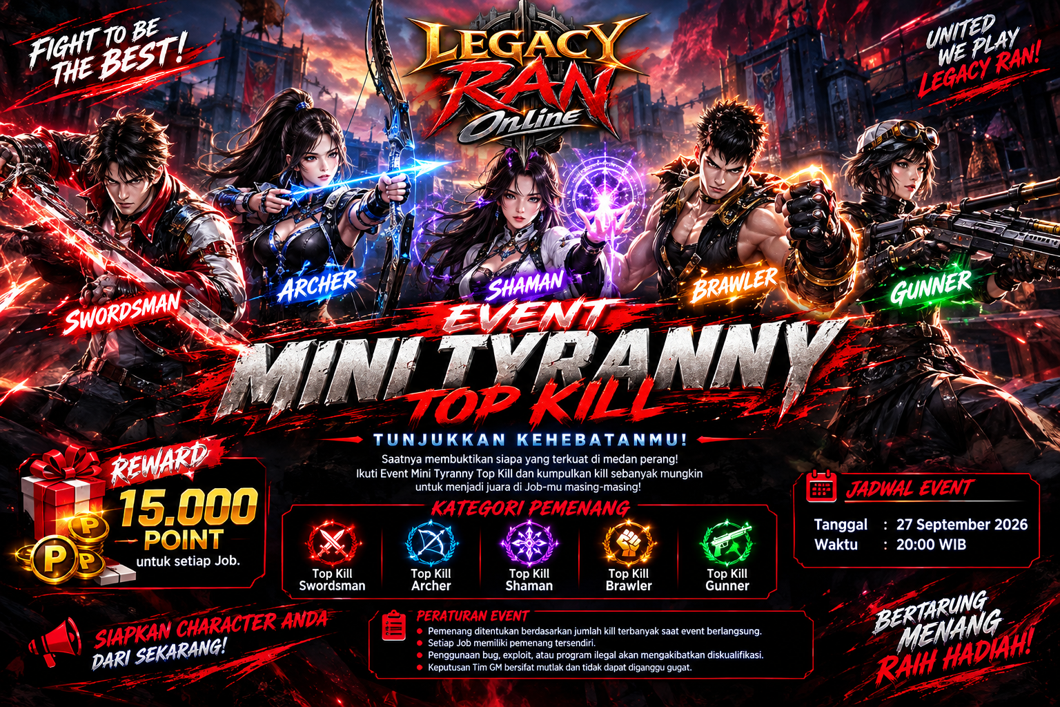 🔥 EVENT MINI TYRANNY TOP KILL 🔥