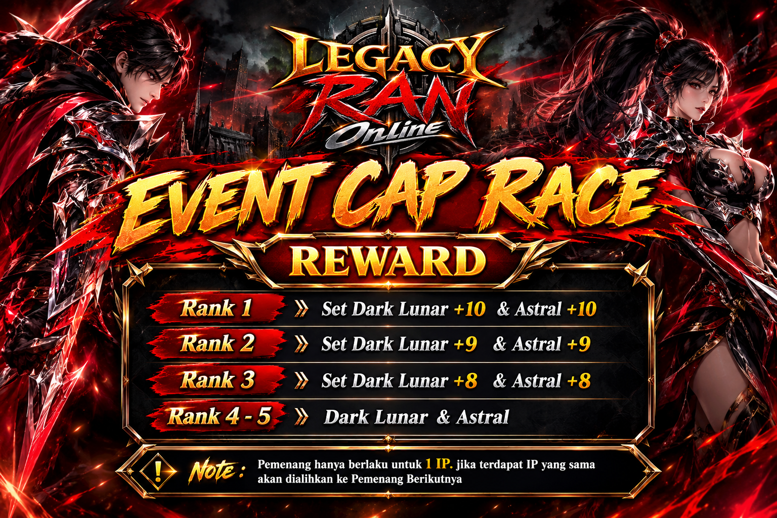 🏆 EVENT CAP RACE — LEGACY RAN ONLINE